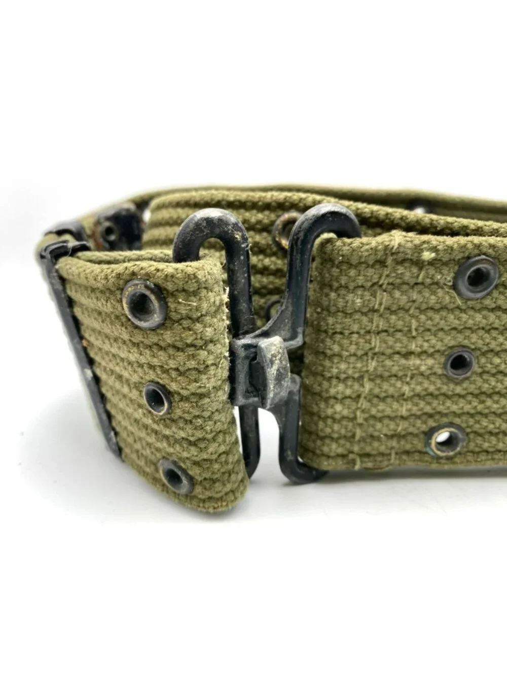 Vintage US Army M1936 Pistol Belt WWII Military Olive Drab Adjustable 41-34